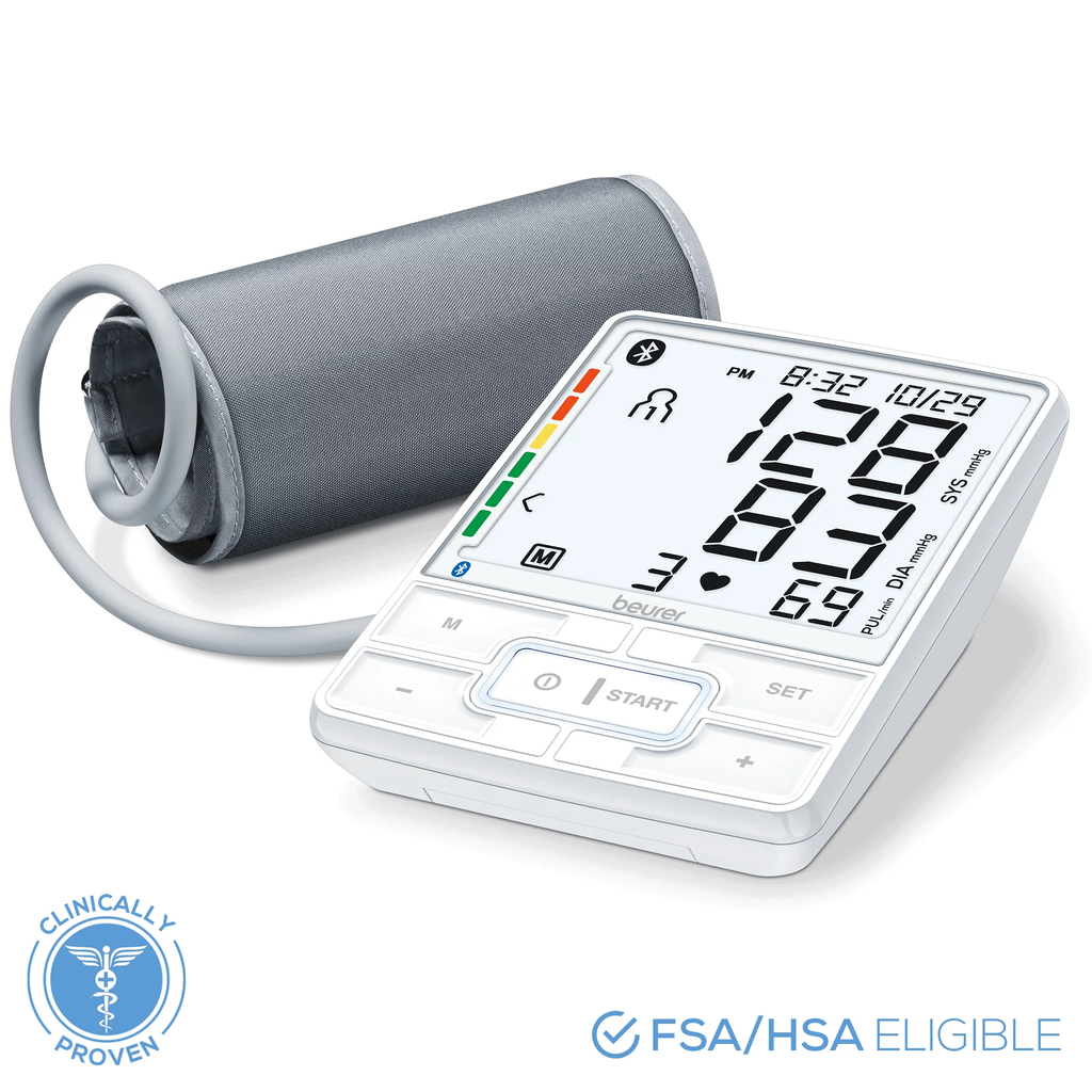 Beurer Series 800 Smart Bluetooth Blood Pressure Arm Monitor, BM69W –  ADVANCED SOLUTIONS DISPLAY