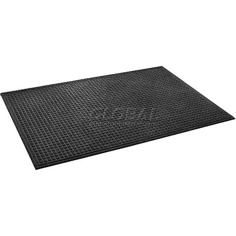 Heavyweight Indoor Entrance Mat 3/8" Thick 120"W Cut Length Up To 60 Ft Blakc