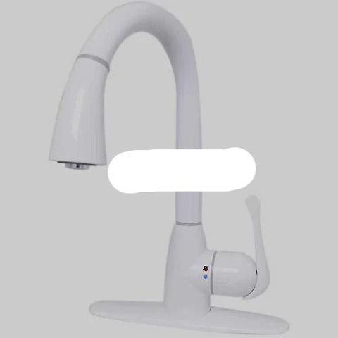 cleanFLO By Madgal 8171 Pull Down Kitchen Faucet, White Finish {discontinued}