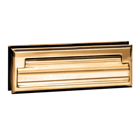 Salsbury Door Letter Drop Mail Slot 4035B - Letter Size, Solid Brass, Brass Finish