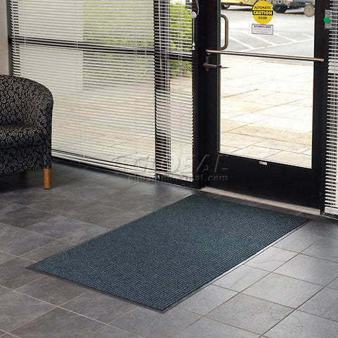 Deep Cleaning Ribbed Entrance Mat 3x5 Blue