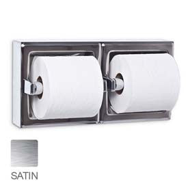 Toilet Tissue Dispenser UX75-SF-SM, Dual, Satin, Surface Mounted
