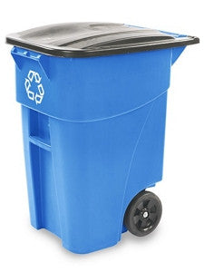 Rubbermaid® Recycling Can with Wheels - 50 Gallon