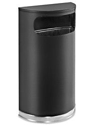 Side-Entry Receptacle - 9 Gallon, Black