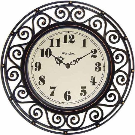 Westclox Wrought Iron Look Decor Wall Clock