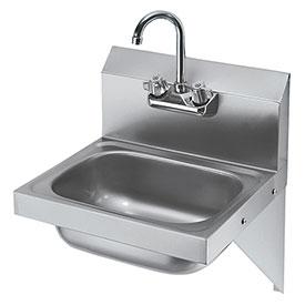 Krowne HS-10 - 16" Wide Hand Sink with Side Support Brackets