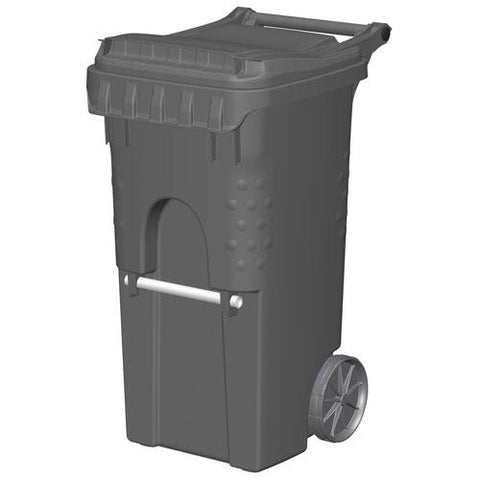 Otto Mobile 2 Wheeled Trash Container, 35 Gallon Gray - 3955050F-BS8
