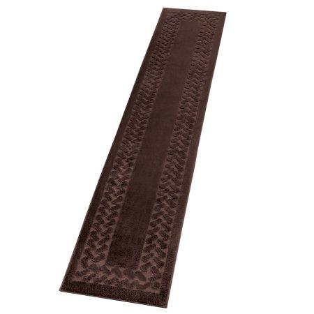 Herringbone Extra Long Carpet Rug Runner, 22" X 90", Brown