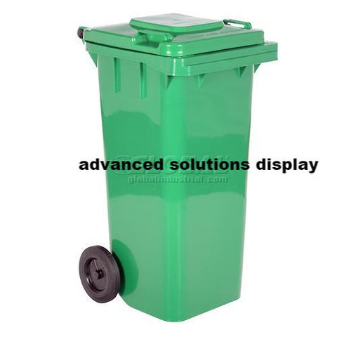 Vestil Mobile Trash Can - 32 Gallon Green