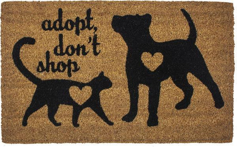 Adopt, Don't Shop Slip Resistant Coir Door Mats