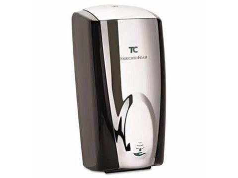 Autofoam Soap Dispenser, 1100 mL, Black/Chrome
