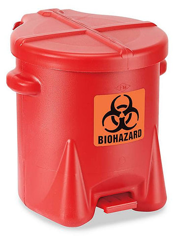 Biohazard Waste Can - 6 Gallon