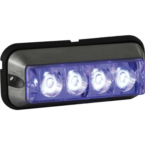 Buyers LED Rectangular Blue Strobe Light - 4 LEDs - 8891009