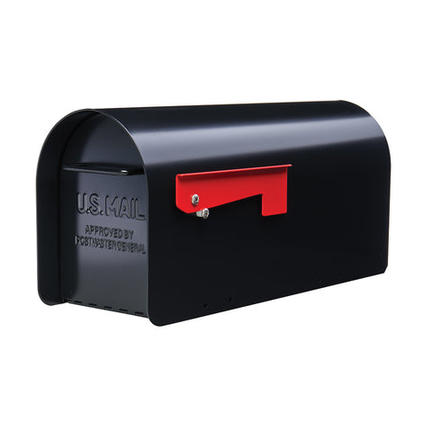 Gibraltar Industries Ironside 7.8-in W x 9.6-in H Metal Black Post Mount Mailbox