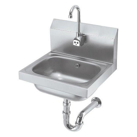 Krowne HS-12 - 16" Wide Hand Sink with Electronic Faucet and P-Trap