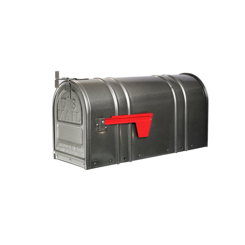 Postal Pro The Carlton 8.5-in W x 11-in H Metal Metallic pewter silver Post Mount Mailbox