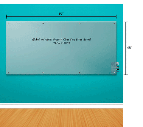 Frosted Glass Dry Erase Board - 72 x 48