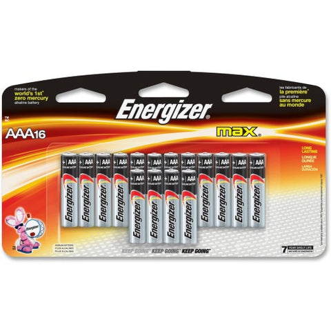 Energizer Max Alkaline AAA Batteries, For Multipurpose - AAA - Alkaline - 192 / Carton