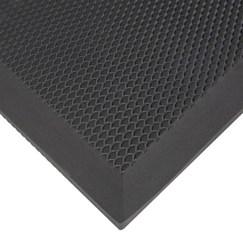 Cactus Mat 2200-23 VIP Black Cloud 2' x 3' Black Grease-Proof Rubber Floor Mat - 3/4" Thick