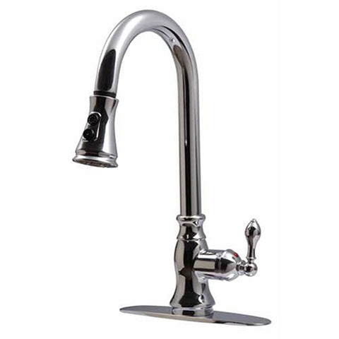 Ultra Faucets 1 Handle Kitchen Faucet W/Pull-Down Spray, UF12105 Oil Rubbed Bronze, 16-13/16"H