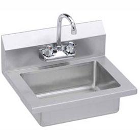 Elkay EHS-18X Wall Economy Hand Sink w/ 14x10x5-in Bowl & Gooseneck Faucet