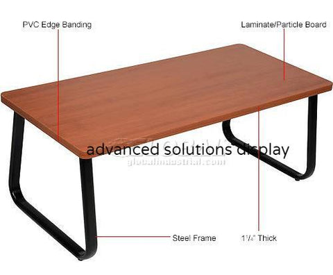 Rectangle Coffee Table 43" x 20" Cherry Top