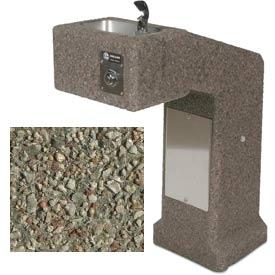 Concrete Outdoor Drinking Fountain ADA Accessible - Gray Limestone