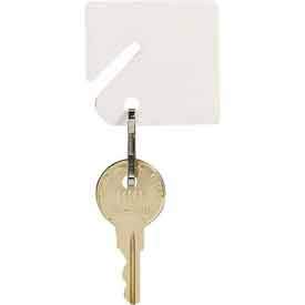 MMF Slotted Rack Key Tags with Snap-Hook 201300006 Plain White, Resealable Bag, 2 Pack of 40 Tags - Pkg Qty 2