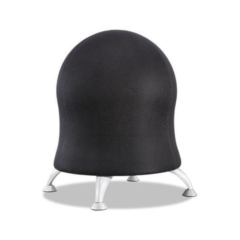Safco Zenergy Ball Chair, 22 1/2" Diameter x 23" High, Black/Silver
